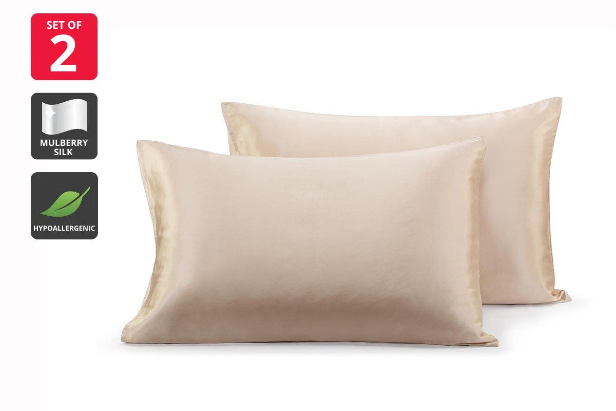 Ovela Set of 2 Mulberry Silk Pillowcases