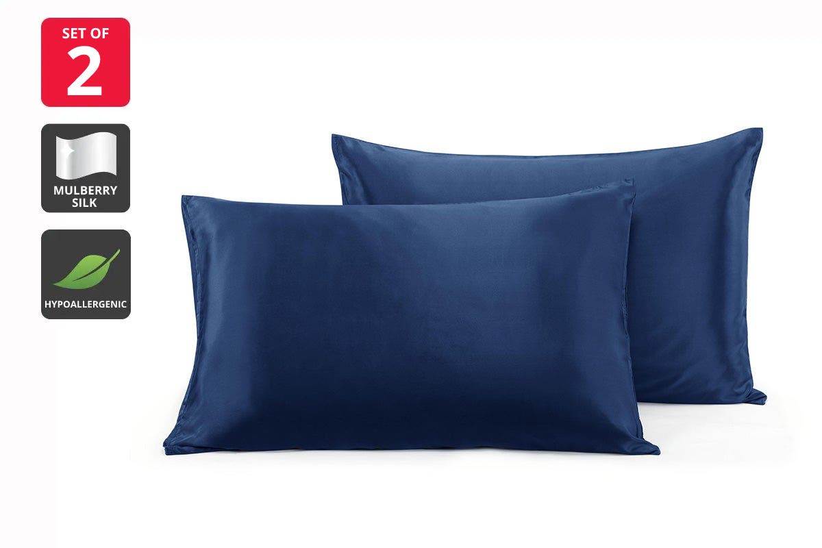 Ovela Set of 2 Mulberry Silk Pillowcases