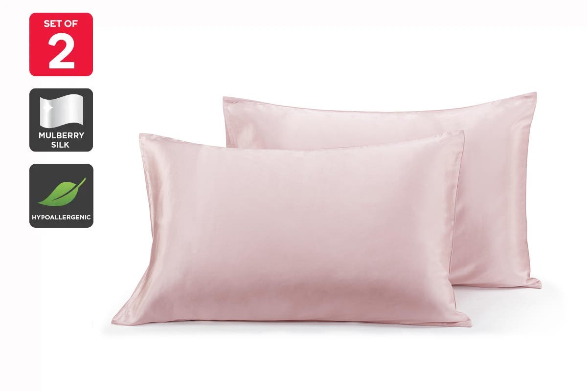 Ovela Set of 2 Mulberry Silk Pillowcases