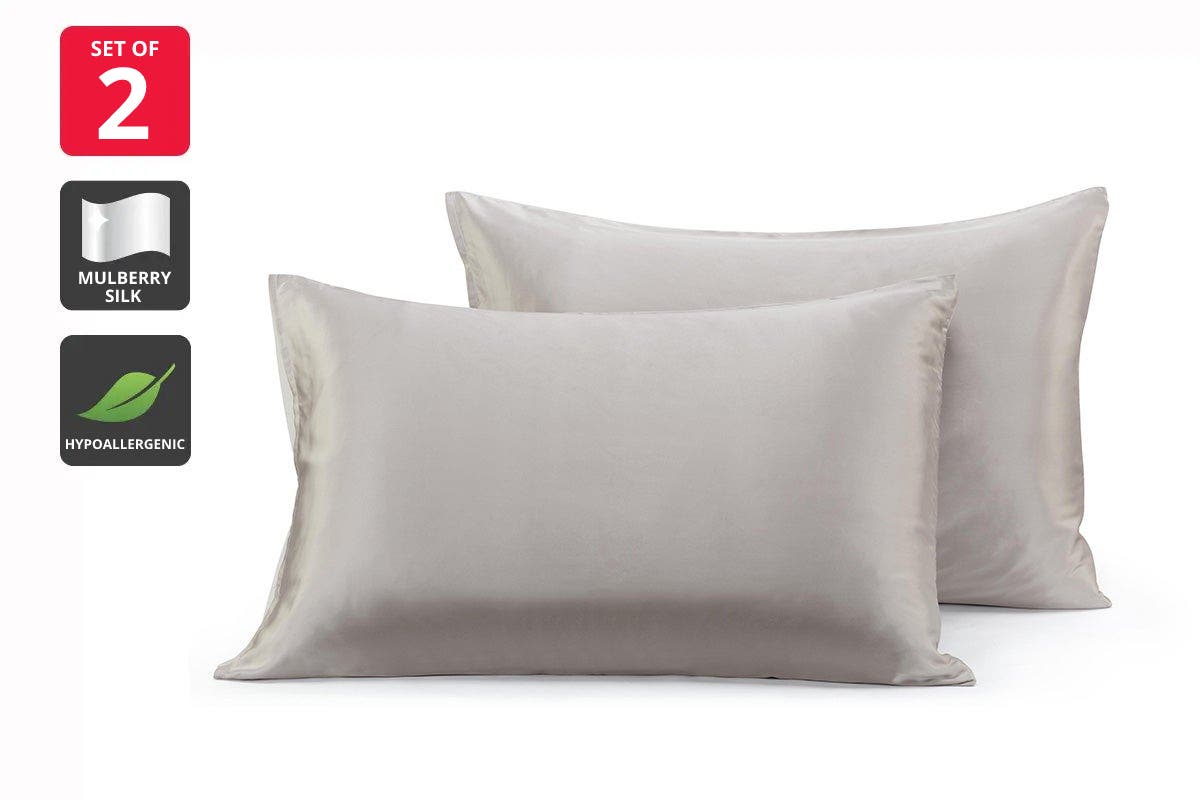 Ovela Set of 2 Mulberry Silk Pillowcases