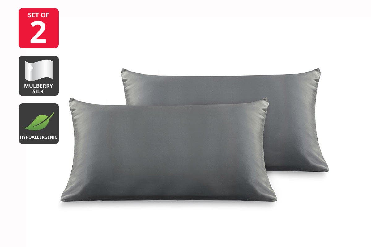 Ovela Set of 2 Mulberry Silk Pillowcases