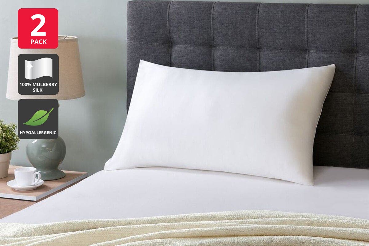 Ovela Set of 2 Mulberry Silk Pillowcases