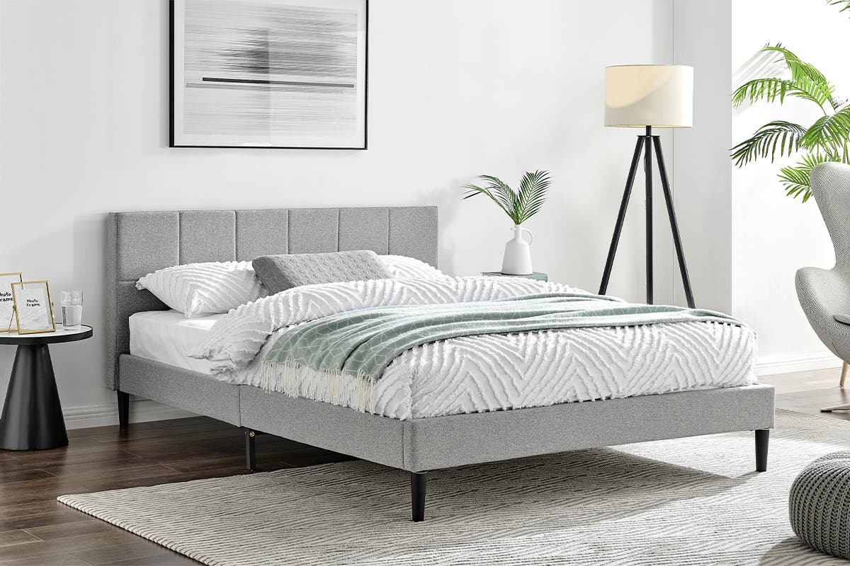 Ovela Theodore Bed Frame (Grey, King)