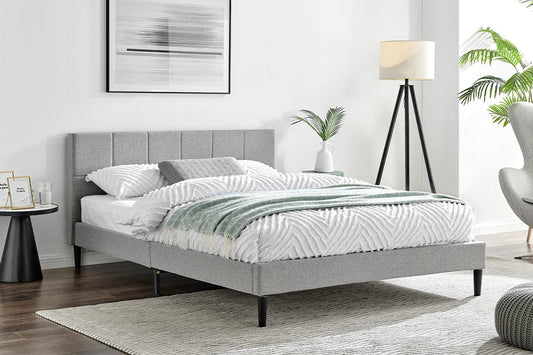 Ovela Theodore Bed Frame (Grey, King)