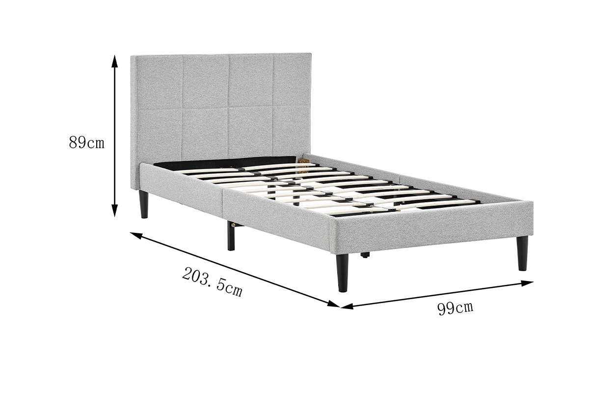 Ovela Theodore Bed Frame (Grey)