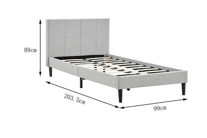 Ovela Theodore Bed Frame (Grey)
