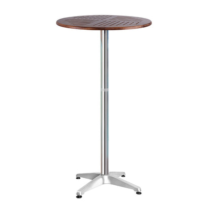 Outdoor Bar Table Furniture Wooden Cafe Table Aluminium Adjustable Round Gardeon | Auzzi Store