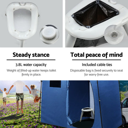 Outdoor Portable Folding Camping Toilet | Auzzi Store