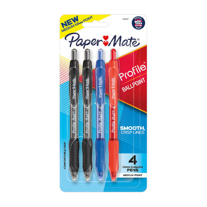 PAPER MATE Profile BP 1.0mm RT Pack of 4 Box of 6 | Auzzi Store