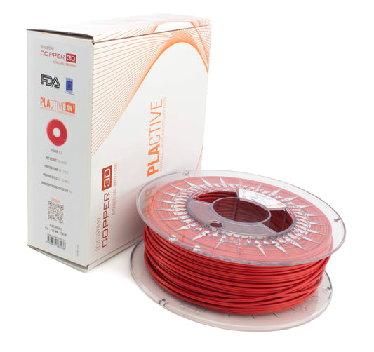 PLA Filament Copper 3D PLActive - Innovative Antibacterial 2.85mm 750gram Classic Red Color 3D Printer Filament | Auzzi Store