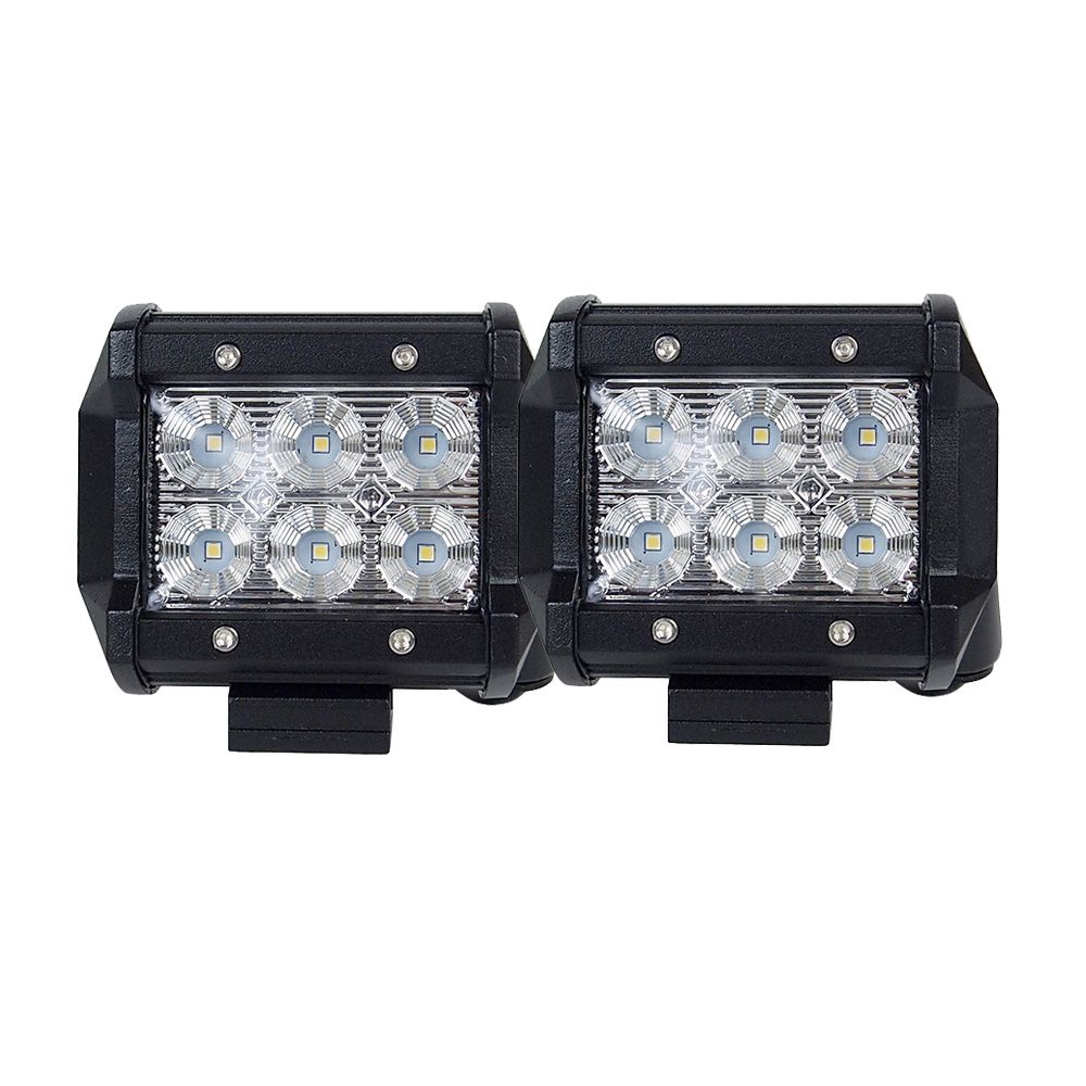 Pair 4inch CREE LED Work Light Bar Flood Beam Offroad Driving Lamp Reverse Fog | Auzzi Store