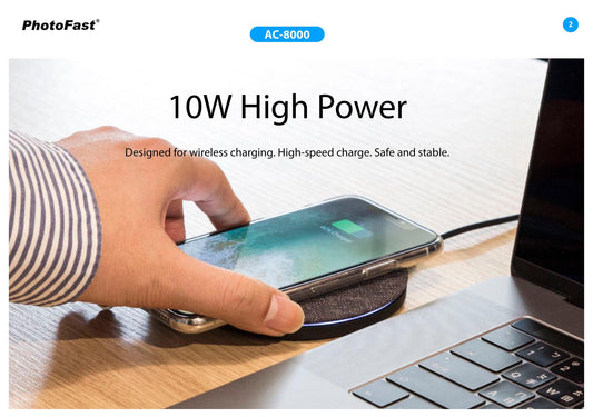 Photofast AirCharge Qi Compatible 10W Fast Charge (SKU:AC8000) | Auzzi Store