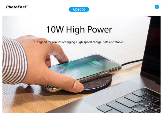 Photofast AirCharge Qi Compatible 10W Fast Charge (SKU:AC8000) | Auzzi Store