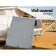 Pop Top Caravan Privacy Screen 2.1 x 1.8M Sun Shade End Wall Roll Out Awning | Auzzi Store