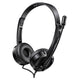 RAPOO H100 Wired Stereo Headsets - HD Voice Rotary Microphone Volume Adjustment 3.5mm | Auzzi Store
