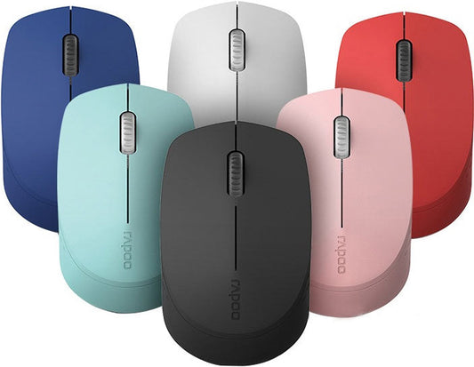 RAPOO M100 2.4GHz & Bluetooth 3 / 4 Quiet Click Wireless Mouse Black - 1300dpi Connects up to 3 Devices, Up to 9 months Battery Life | Auzzi Store