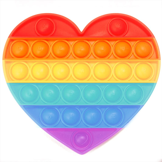 Rainbow Heart Push And Pop | Auzzi Store