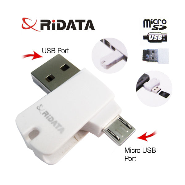 Ridata OTG Mobile Phone MicroSD Card Reader (OTG Mobile Phone/Tablet/PC) | Auzzi Store