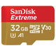 SANDISK 32GB Extreme microSD SDHC SQXAF V30 U3 C10 A1 UHS-1 100MB/s R 60MB/s W 4x6 SD Adaptor Android Smartphone Action Camera Drones | Auzzi Store