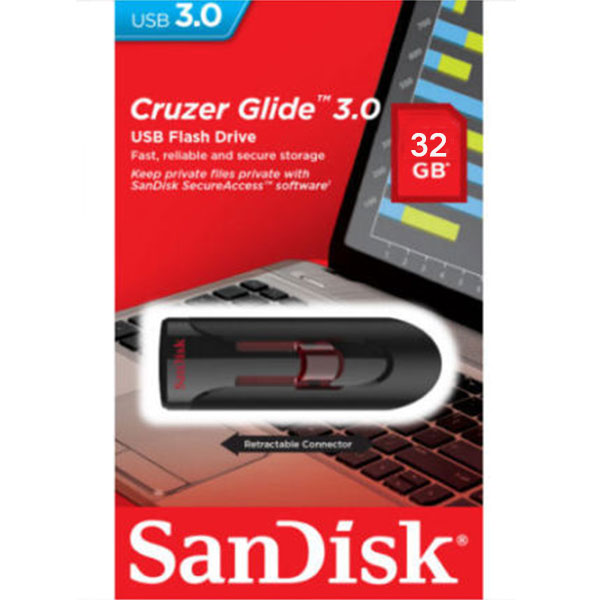 SANDISK SDCZ600-032G 32GB CZ600 CRUZER GLIDE USB 3.0 VERSION | Auzzi Store