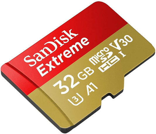 SANDISK SDSQXAF-032G-GN6MN 32GB MICRO SDHC EXTREME A1 V30, UHS-I/ U3, 100MB/s ,NO SD ADAPTER | Auzzi Store