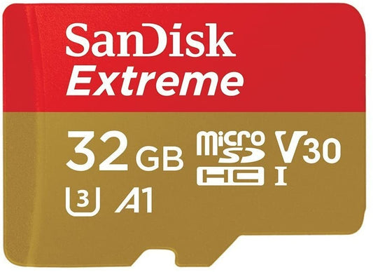 SANDISK SDSQXAF-032G-GN6MN 32GB MICRO SDHC EXTREME A1 V30, UHS-I/ U3, 100MB/s ,NO SD ADAPTER | Auzzi Store
