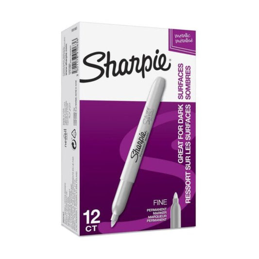 SHARPIE Perm Mrkr FP Slvr Bx12 | Auzzi Store