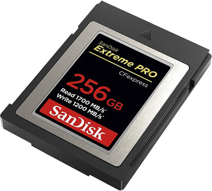 SanDisk 256GB Extreme PRO CFexpress Card Type B - SDCFE-256G-GN4NN READ 1700 MB/S WRITE 1200MB/S | Auzzi Store