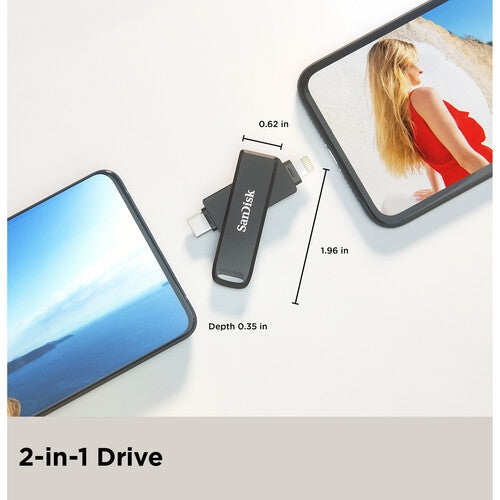 SanDisk 256GB iXpand Flash Drive Luxe (SDIX70N-256G) | Auzzi Store