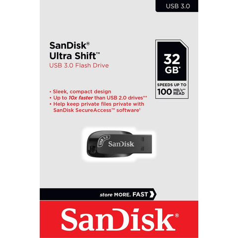 SanDisk  32GB Ultra Shift  USB 3.0 Flash Drive SDCZ410-032G-G46 | Auzzi Store