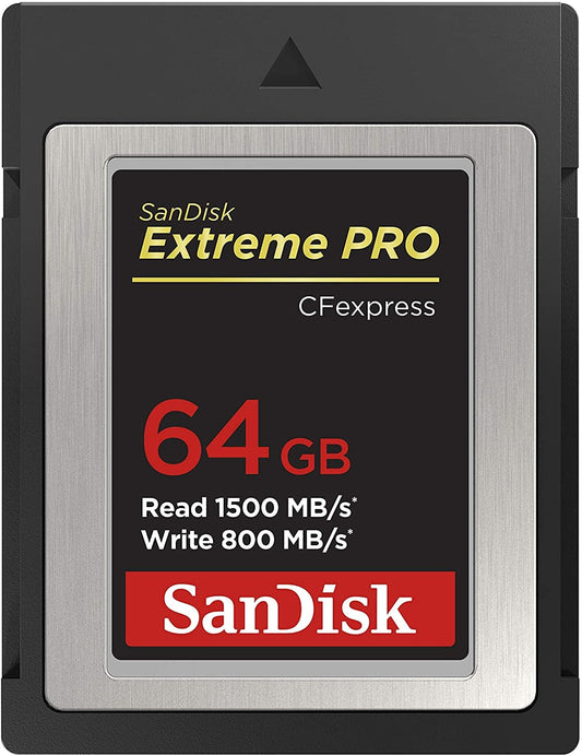 SanDisk 64GB Extreme PRO CFexpress Card Type B - SDCFE-064G-GN4NN READ 1500 MB/S WRITE 800MB/S | Auzzi Store