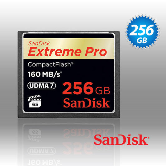 SanDisk Extreme Pro CFXP 256GB CompactFlash 160MB/s (SDCFXPS-256G) | Auzzi Store