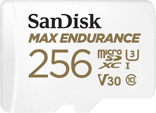 Sandisk Max Endurance Microsdxc Card SQQVR 256G (120 000 HRS) UHS-I C10 U3 V30 100MB/S R 40MB/S W SD Adaptor SDSQQVR-256G-GN6IA | Auzzi Store
