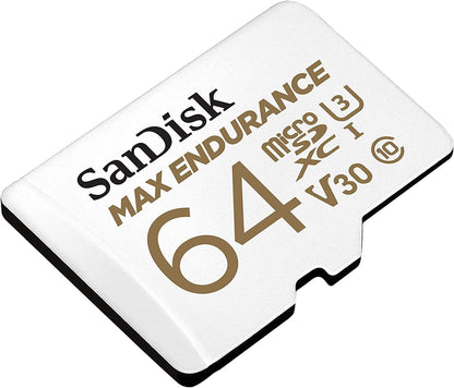 Sandisk Max Endurance Microsdxc Card SQQVR 64G (30 000 HRS) UHS-I C10 U3 V30 100MB/S R 40MB/S W SD Adaptor SDSQQVR-064G-GN6IA | Auzzi Store