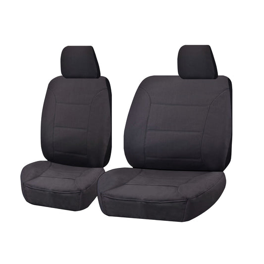 Seat Covers for HOLDEN COLORADO RG SERIES 06/2012 - 2016 SINGLE CAB CHASSIS UTILITY FRONT BUCKET + _ BENCH CHARCOAL CHALLENGER | Auzzi Store