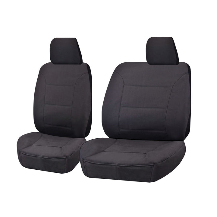 Seat Covers for HOLDEN COLORADO RG SERIES 06/2012 - 2016 SINGLE CAB CHASSIS UTILITY FRONT BUCKET + _ BENCH CHARCOAL CHALLENGER | Auzzi Store