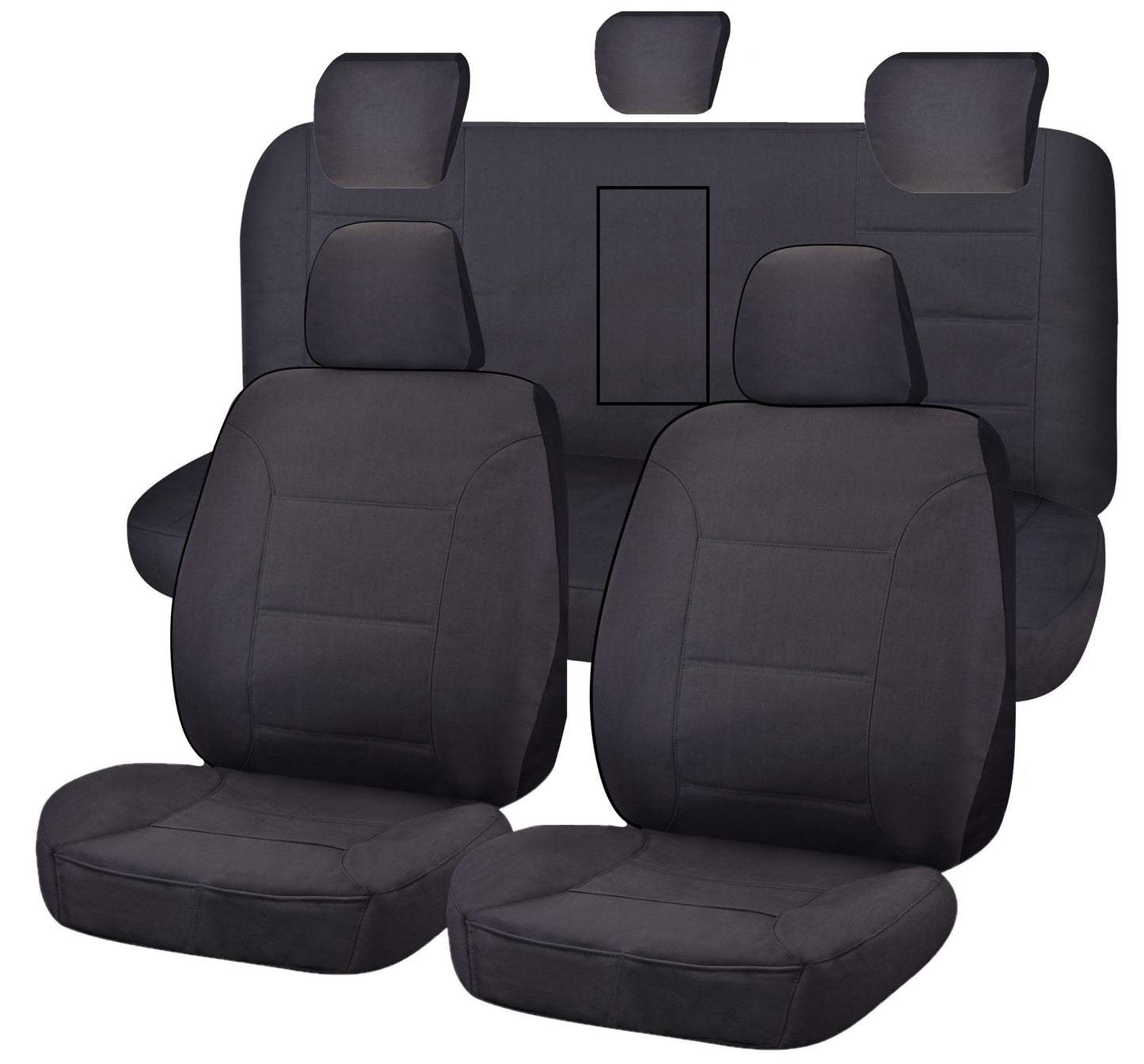 Seat Covers for ISUZU D-MAX 06/2012 - 06/2020 DUAL CAB CHASSIS UTILITY FR CHARCOAL CHALLENGER | Auzzi Store
