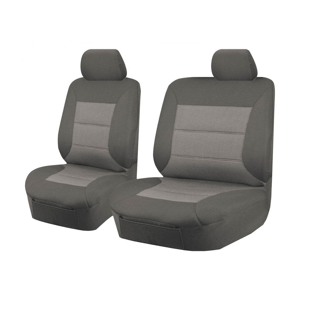 Seat Covers for ISUZU D-MAX 06/2012 - 2016 SINGLE CAB CHASSIS UTILITY FRONT BUCKET + _ BENCH GREY PREMIUM | Auzzi Store