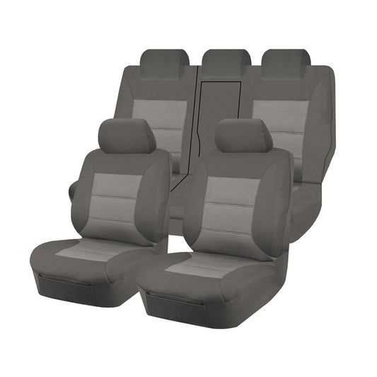Seat Covers for MITSUBISHI OUTLANDER ZJ.ZK, ZL SERIES 11/2012 - 07/2021 4X4 SUV/WAGON 5 SEATERS FR GREY PREMIUM | Auzzi Store