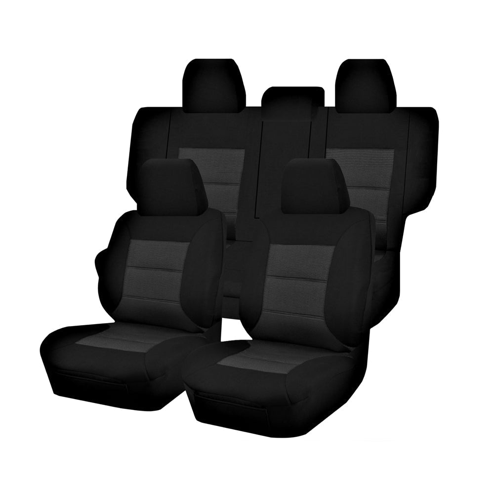 Seat Covers for MITSUBISHI PAJERO NS.NT.NW.NX SERIES 11/2006 - ON LWB 4X4 SUV/WAGON 7 SEATERS FM BLACK PREMIUM | Auzzi Store