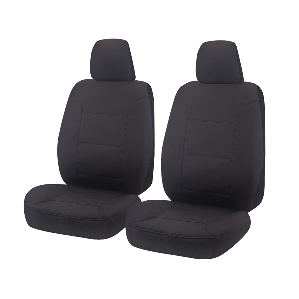 Seat Covers for MITSUBISHI TRITON MQ SERIES 01/2015 - ON SINGLE CAB CHASSIS FRONT 2X BUCKETS CHARCOAL CHALLENGER | Auzzi Store