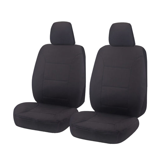 Seat Covers for MITSUBISHI TRITON MQ SERIES 01/2015 - ON SINGLE CAB CHASSIS FRONT 2X BUCKETS CHARCOAL CHALLENGER | Auzzi Store