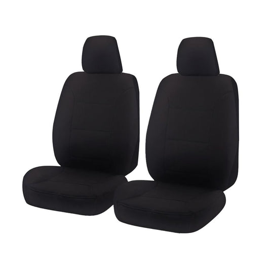 Seat Covers for NISSAN NAVARA D23 SERIES 1-3 NP300 03/2015 - ON SINGLE / DUAL CAB FRONT 2X BUCKETS BLACK ALL TERRAIN | Auzzi Store