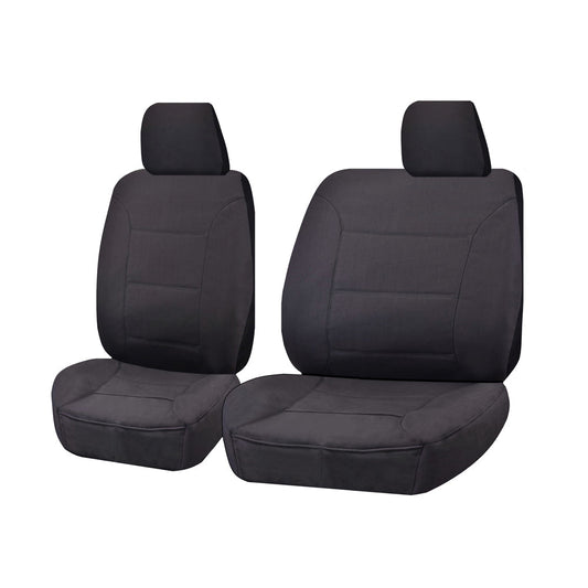Seat Covers for TOYOTA HILUX KUN16R SERIES 04/2005 - 06/2015 SINGLE / DUAL CAB UTILITY FRONT BUCKET + _ BENCH CHARCOAL CHALLENGER | Auzzi Store