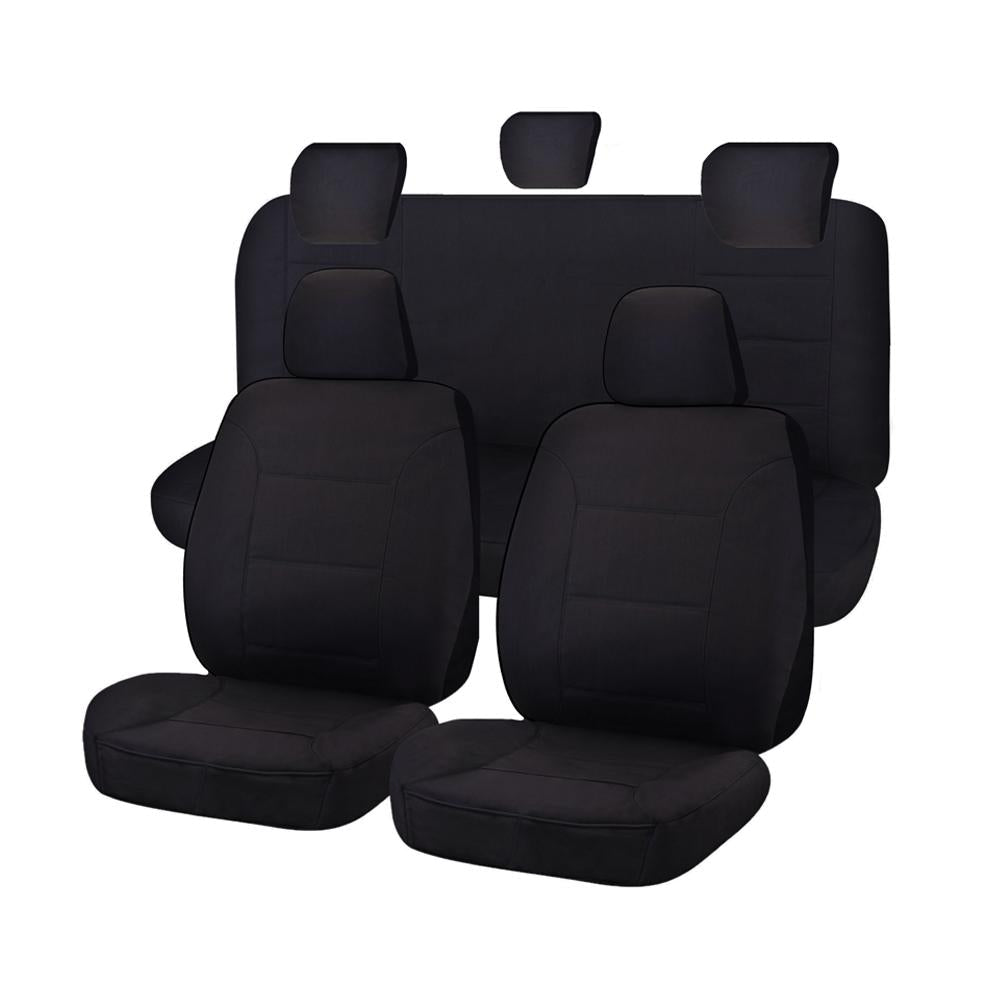 Seat Covers for TOYOTA HILUX SR - SR5 4X4 KUN26R - GGN25R 04/2005 - 06/2015 S DUAL CAB UTILITY FR BLACK ALL TERRAIN | Auzzi Store