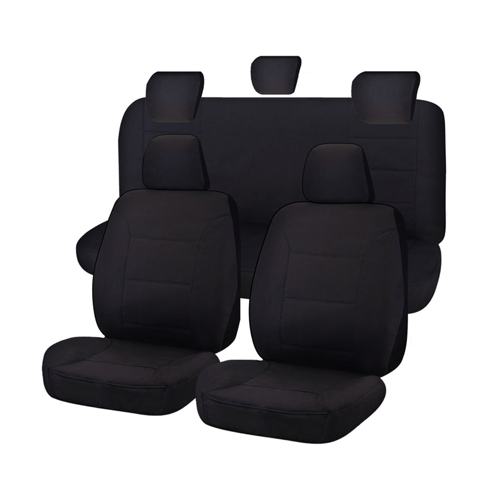 Seat Covers for TOYOTA HILUX SR - SR5 4X4 KUN26R - GGN25R 04/2005 - 06/2015 S DUAL CAB UTILITY FR BLACK CHALLENGER | Auzzi Store
