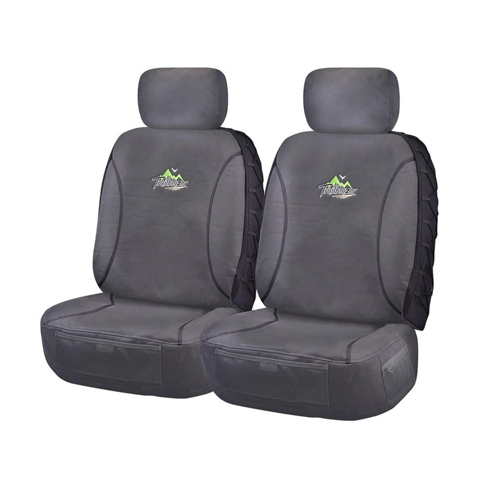 Seat Covers for TOYOTA LANDCRUISER 70 SERIES VDJ 05/2007 ? ON SINGLE / DUAL CAB FRONT 2X BUCKETS CHARCOAL TRAILBLAZER | Auzzi Store