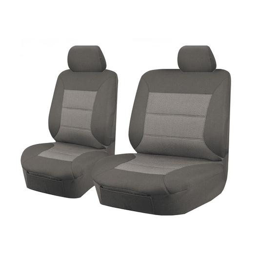 Seat Covers for TOYOTA LANDCRUISER 70 SERIES VDJ 05/2007 - ON SINGLE / DUAL CAB FRONT BUCKET + _ BENCH GREY PREMIUM | Auzzi Store