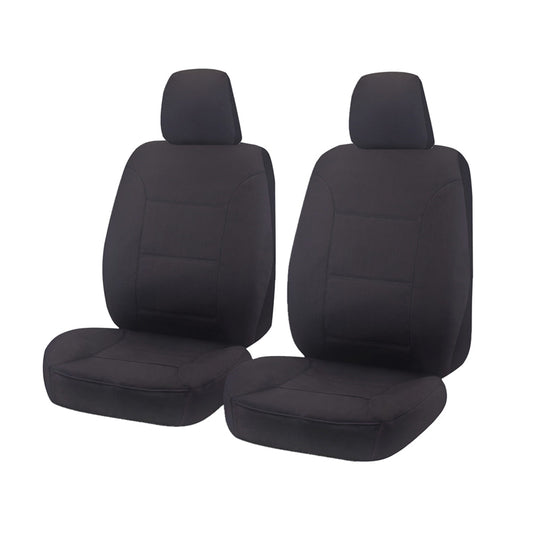 Seat Covers for TOYOTA LANDCRUISER 70 SERIES VDJ 05/2008 - ON SINGLE / DUAL CAB FRONT 2X BUCKETS CHARCOAL CHALLENGER | Auzzi Store