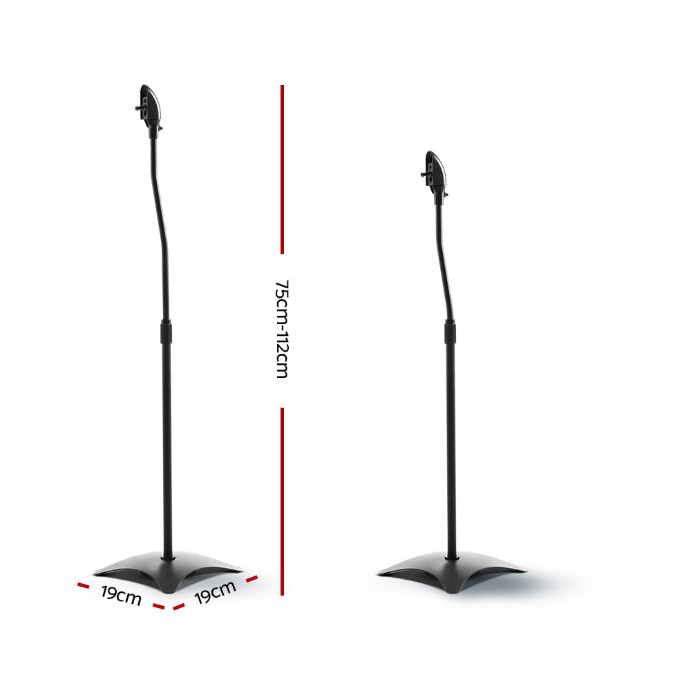 Set of 2 112CM Surround Sound Speaker Stand - Black | Auzzi Store